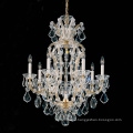 Maria Theresa Gold Clear K9 Crystal Chandelier LED Crystal Lustre Light for Kitchen Hallway LT-81146